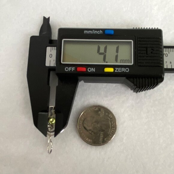 Sterling Silver 925 Round Peridot Pierced Celtic Style Dangle Drop Earrings - Picture 11 of 16